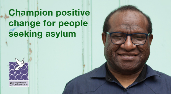 Champion positive change for people seeking asylum banner