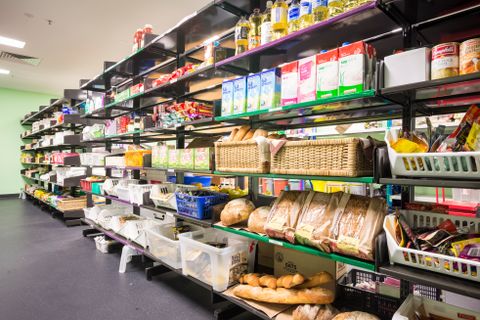 Donate food and material items