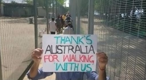 Walid Zazai speaks from Manus