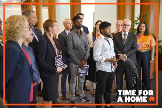 Petition calling for release and resettlement of refugees with 36,923 signatures handed to MPs at Parliament House today