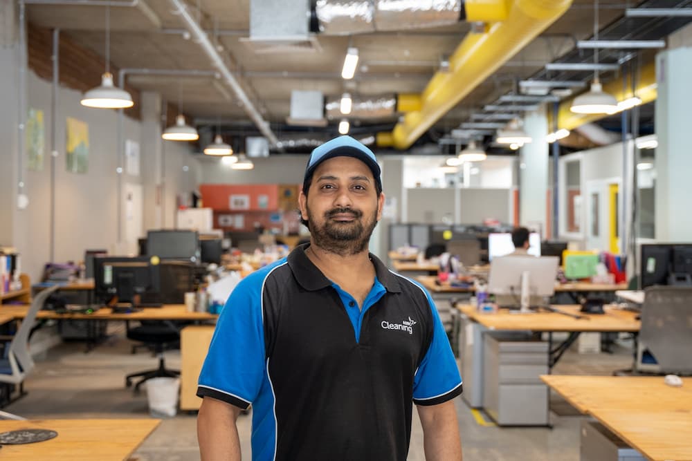 Muhammad cleaning employee